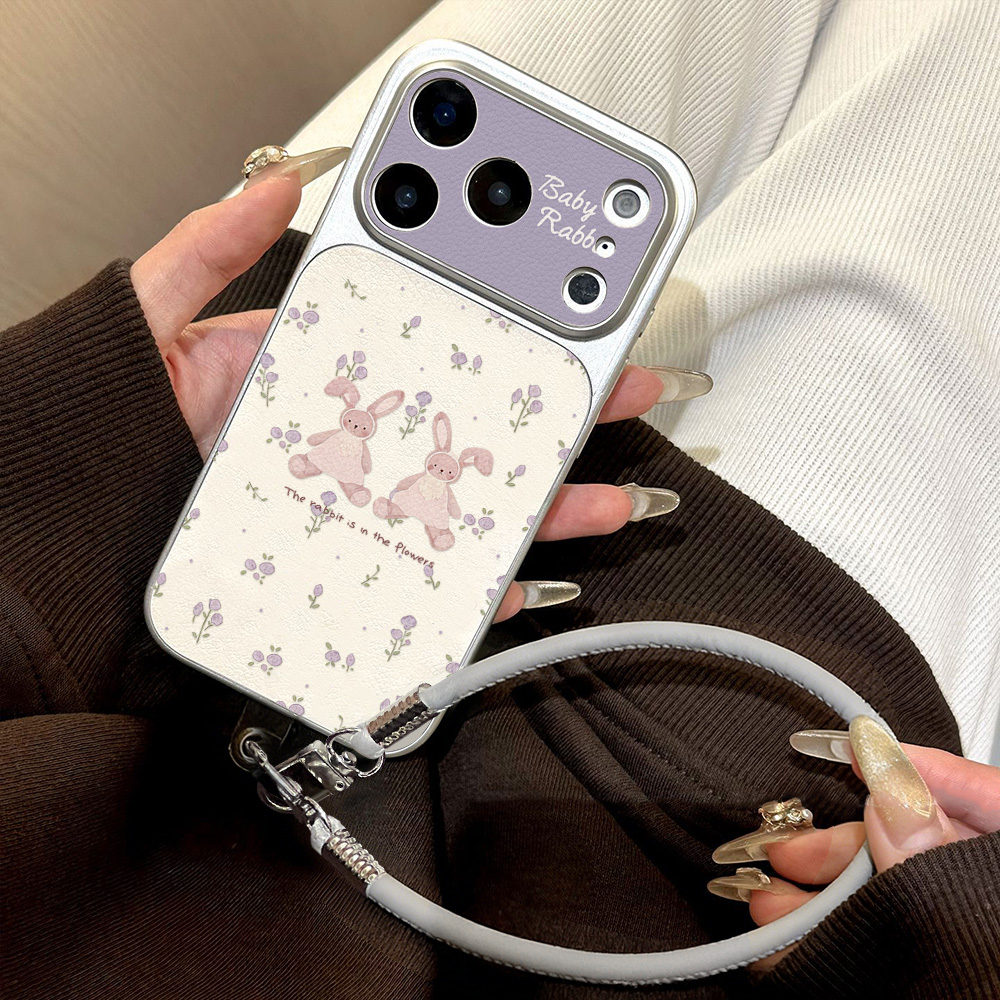 Phone Accessories Kiosk - Sevimli Tavşan PU Deri Telefon Kılıfları