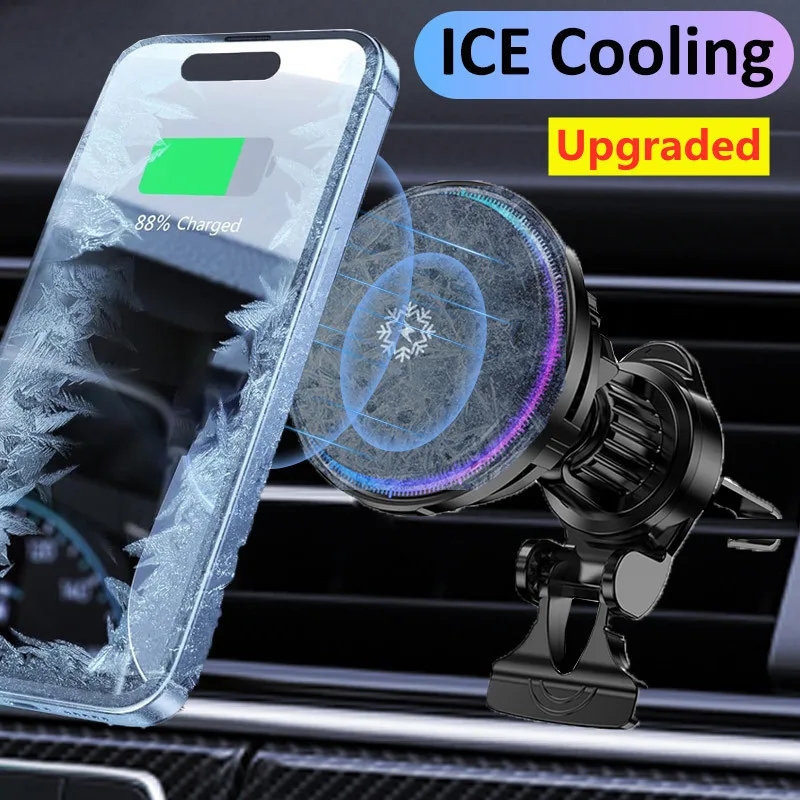 Phone Cooling Fan - Buz soğutma manyetik kablosuz araba şarjı