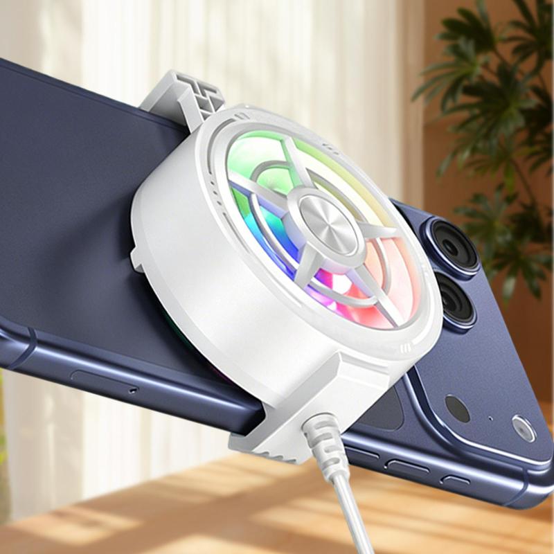 Phone Cooling Fan - 【C】Klipsli Telefon Soğutucu Fanı RGB Işıklı