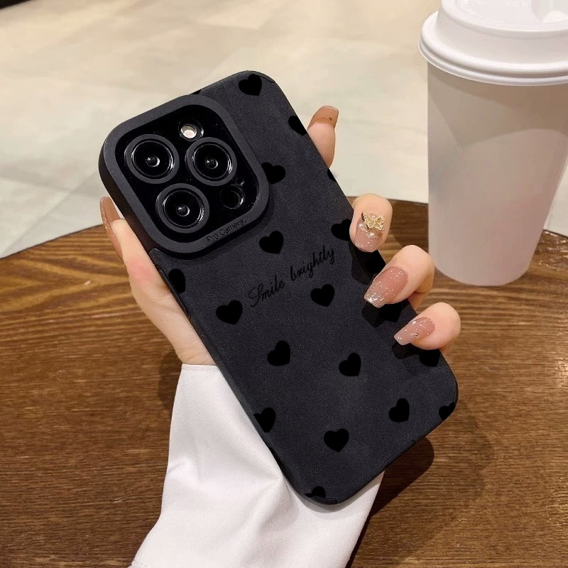 Yeni Lüks Siyah Kalp Desenli T - Phone Accessories Kiosk incelemesi ve fiyatı